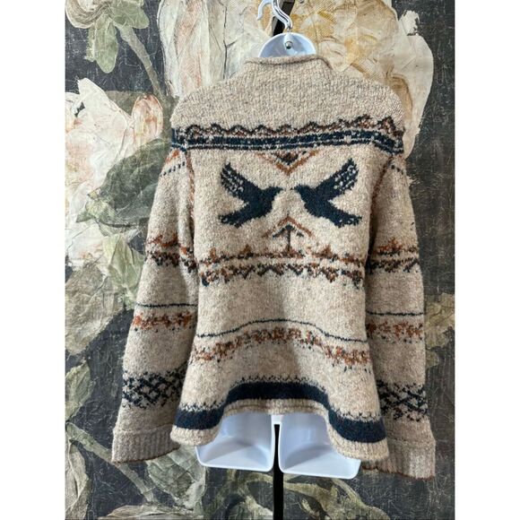New Anthropologie Pilcro Long-Sleeve Mock-Neck Bird Jumper Size M - Picture 11 of 13